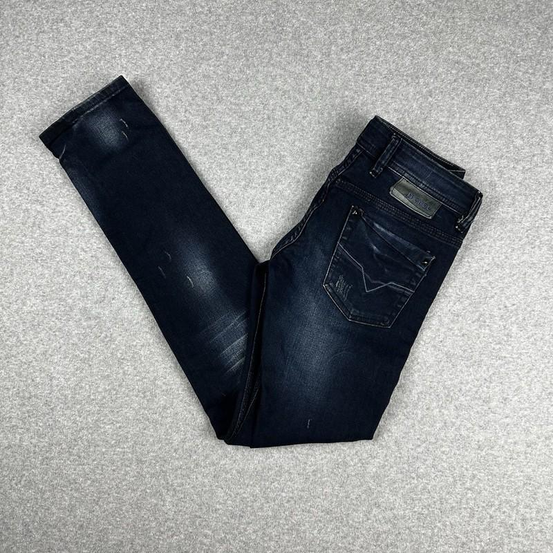 Diesel Industry Women's Denim Jeans Size 28 W30" Skinny Dark Blue Distressed
