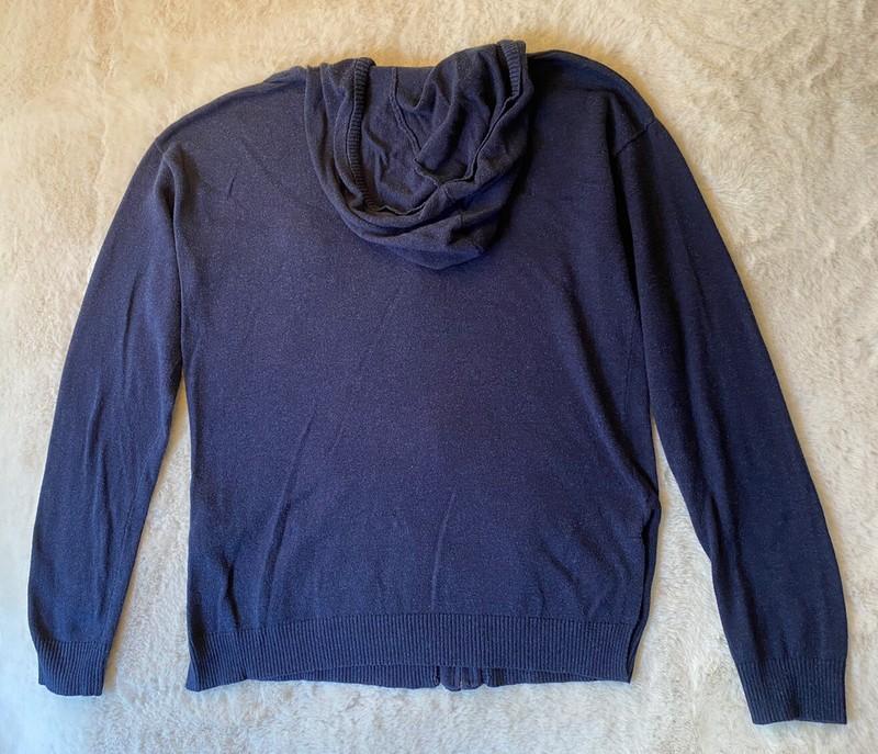 Disney Boutique Sweater Women's S Jacket Full Zip Hooded Blue Mickey Minnie