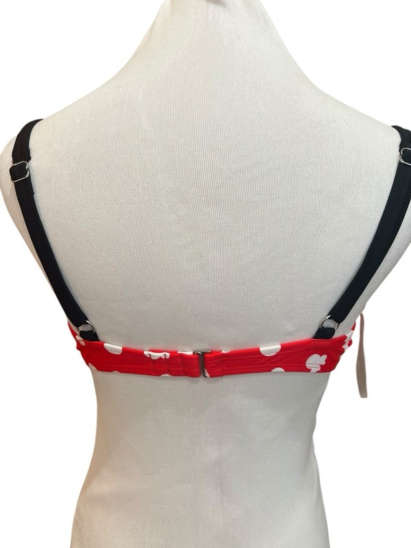 Disney Minnie Mouse Polka Dot Print Bikini Swim Suit Top Bottoms Hot Topic Sz M