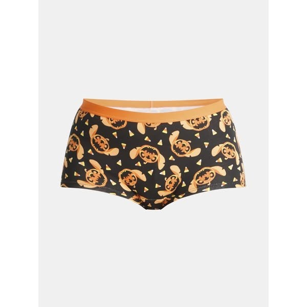 Disney Stitch Women's Halloween Boyshort Panties 3-Pack Medium