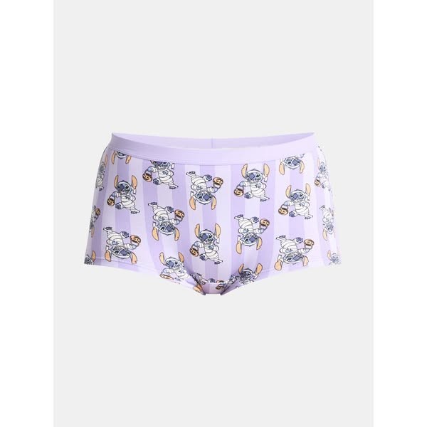 Disney Stitch Women's Halloween Boyshort Panties 3-Pack Medium