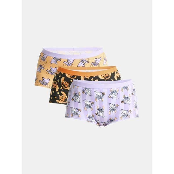 Disney Stitch Women's Halloween Boyshort Panties 3-Pack medium