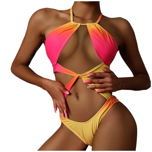 Dissolving One Piece Swimwear Bikini Swimming Suit For Girls 14-16 One Piece