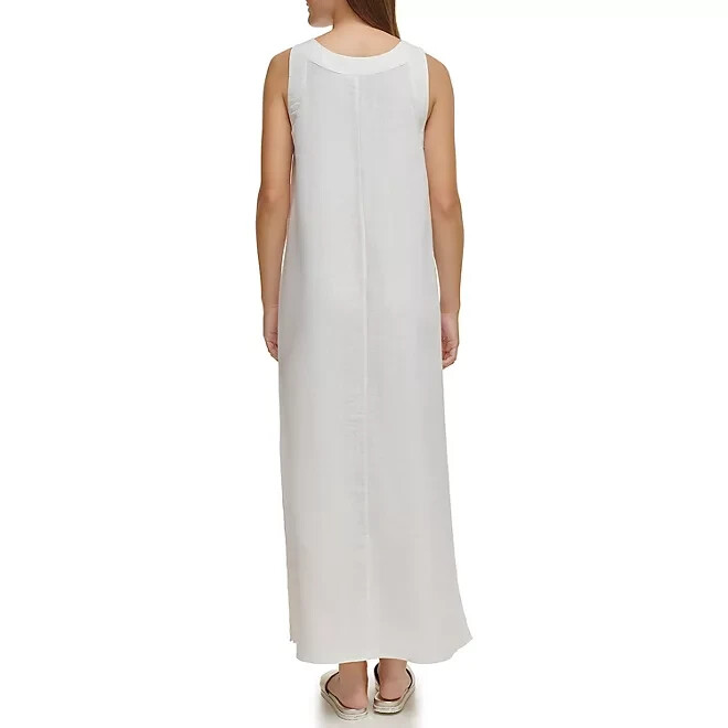 DKNY Ladies Linen Dress Size S White
