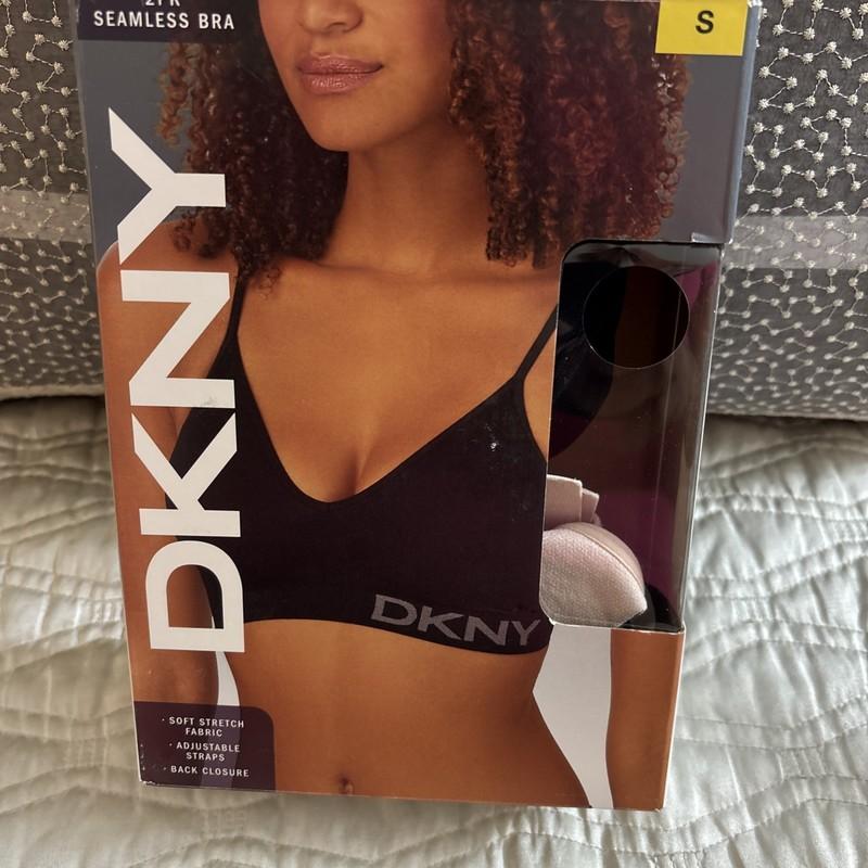 DKNY Women's 2 Pack Soft Stretch Adjustable Seamless Bra Size Small