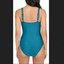 DKNY Women's One-Piece Swimsuit Blue Size M