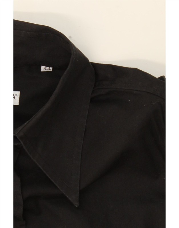 DOLCE & GABBANA Womens Shirt IT 44 Medium Black Cotton CG04