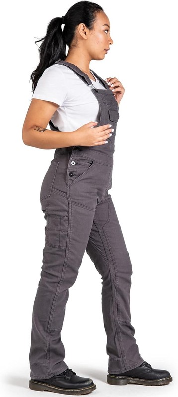 Dovetail Workwear Women's Freshley Overall 13 Pocket Grey Canvas - Size 6 Long
