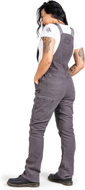 Dovetail Workwear Women's Freshley Overall 13 Pocket Grey Canvas - Size 6 Long