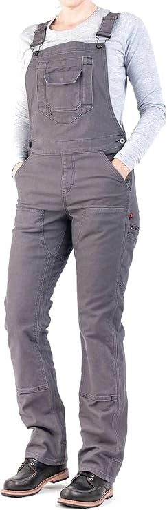 Dovetail Workwear Women's Freshley Overall 13 Pocket Grey Canvas - Size 6 Long