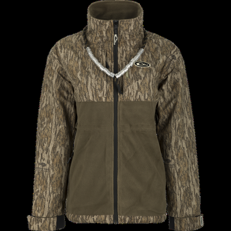 Drake Waterfowl Women's MST Eqwader Full Zip Jacket Mossy Oak Bottomland Sizes