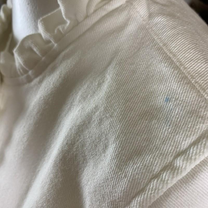 Draper James RSVP White Ruffle Button Jacket M Cottagecore Feminine Preppy Chic