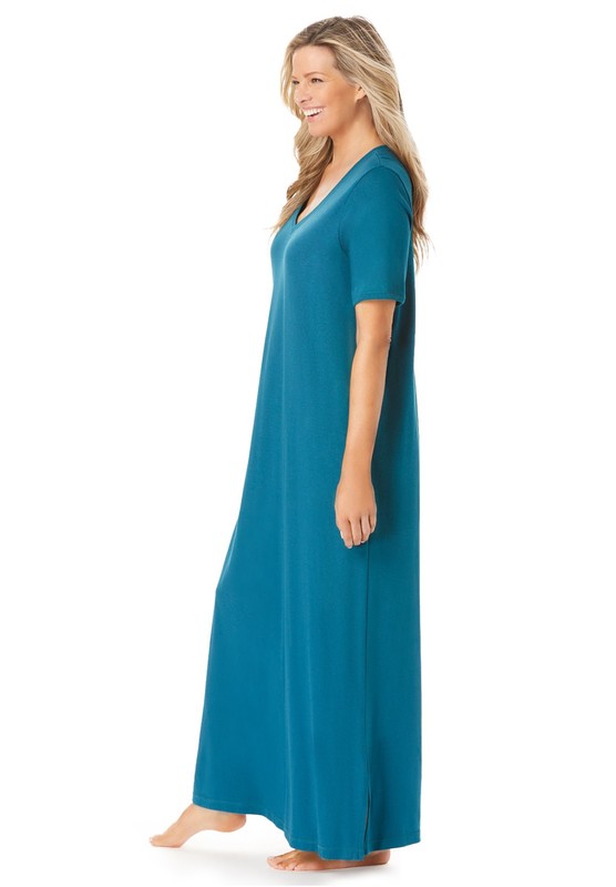Dreams & Co. Plus Size Petite Long T-Shirt Lounger