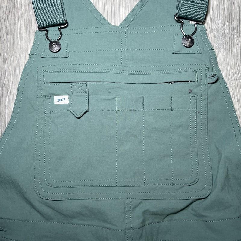 Duluth Heirloom Gardening Bib Overalls Green Sz Sx29 Rip Stop 33x28