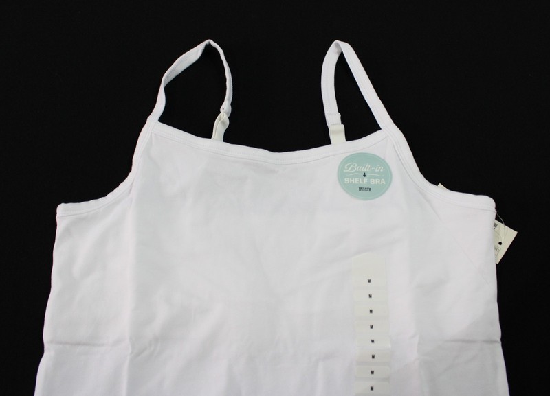 Duluth Trading Co Women's No-Yank Shelf Bra Cami DH3 White Medium NWT
