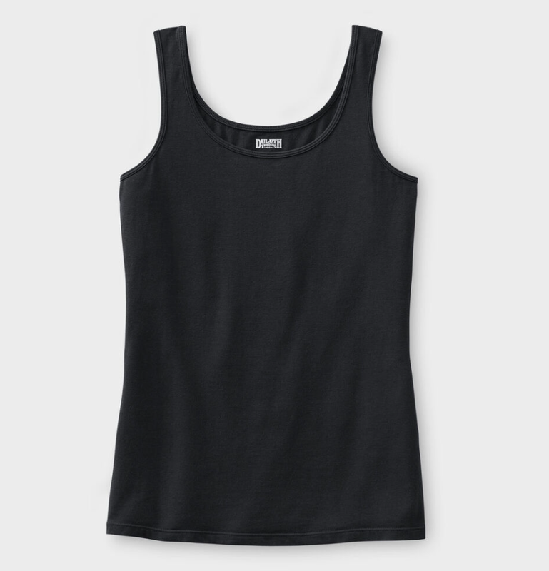 Duluth Trading Women's No-Yank Tank - Comfortable Stretch Cotton Sleeveless Top