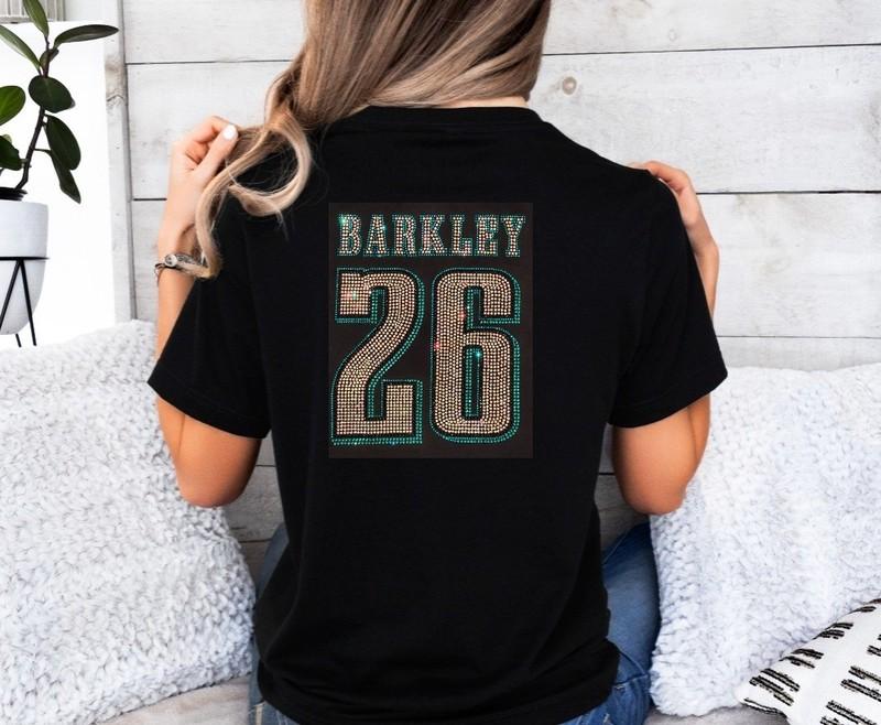 Eagles Barkley Bling UNISEX New Long Short Sleeve Crewneck V-Neck T-shirt Sm-4X