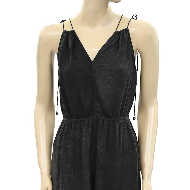 Ecote Urban Outfitters Gauze Double-Strap Jumpsuit Sleeveless Black M NWD 216318