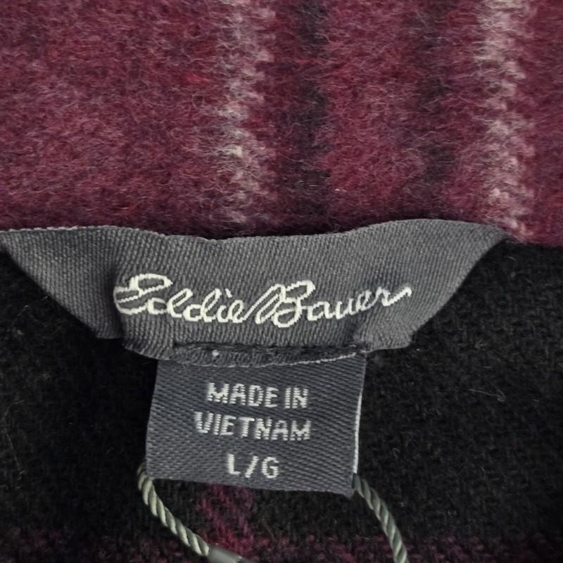 Eddie Bauer 286485 Womens Large Brandywine Plaid Boyfriend Pocket Shirt Jacket