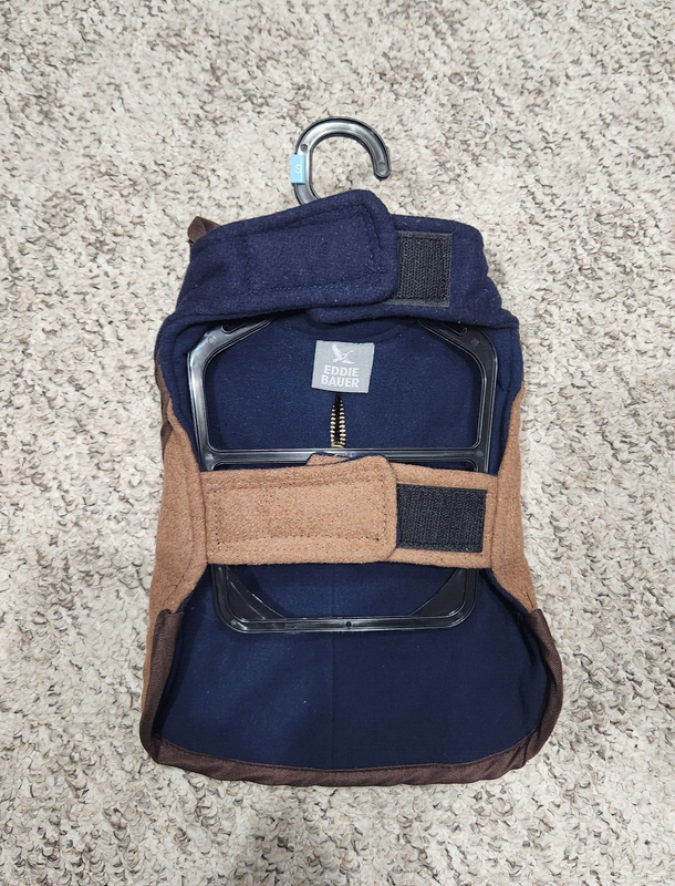 Eddie Bauer Pet Apparel - Brown And Navy Jacket For Small Dogs 12 - 20 Lbs