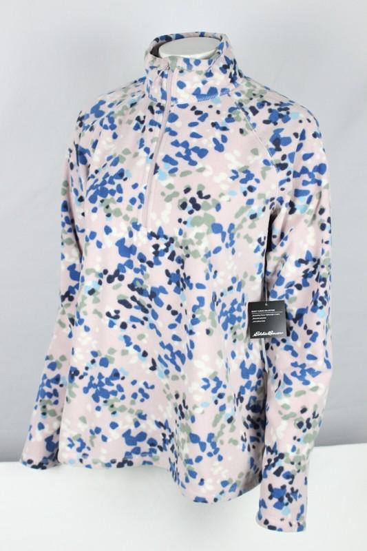 Eddie Bauer Women's Fleece Quest 1/4 Zip Pullover Jacket Size L Large Mulberry