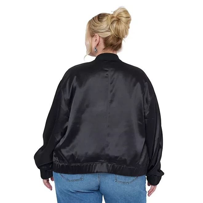 Edited By Remi Bader Women's Bomber Jacket Size 2X Black