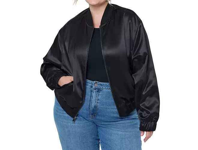 Edited by Remi Bader Women's Bomber Jacket Size 2X Black