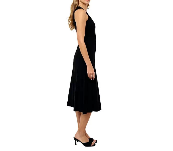 Edited By Remi Bader Women's Pleated Dress Size M Black