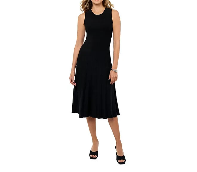 Edited by Remi Bader Women's Pleated Dress Size M Black
