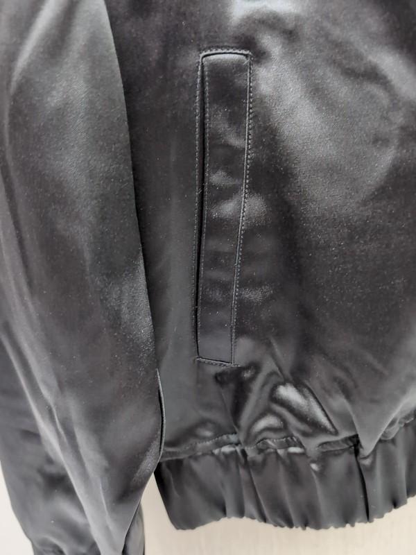 Edited By Remi Bader Women's Satin-Style Bomber Jacket Sz Sm Black
