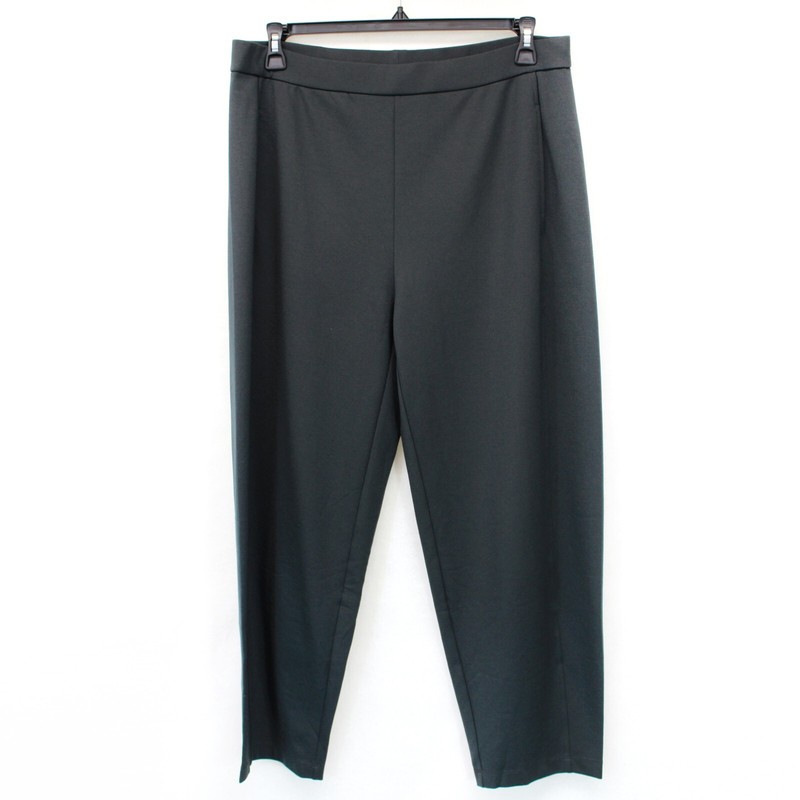 Eileen Fisher Black Cozy Brushed Terry Hug Slouchy Pant Medium