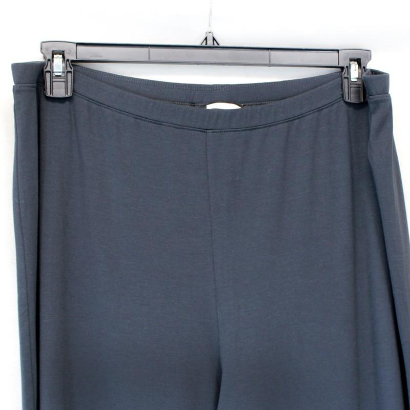 Eileen Fisher Plus Graphite Stretch Elastic Waist Jersey Knit Straight Pant 3X