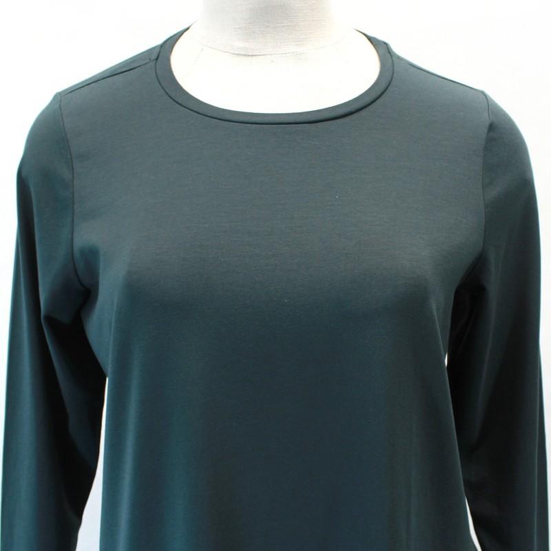 Eileen Fisher Plus Woodland Jersey Crew Neck Long Sleeve Tee Top Blouse 1X