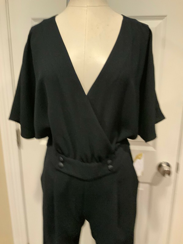 Elevenses Black Delaware Jumpsuit W/ Dolman Sleeves Size 0P NWT