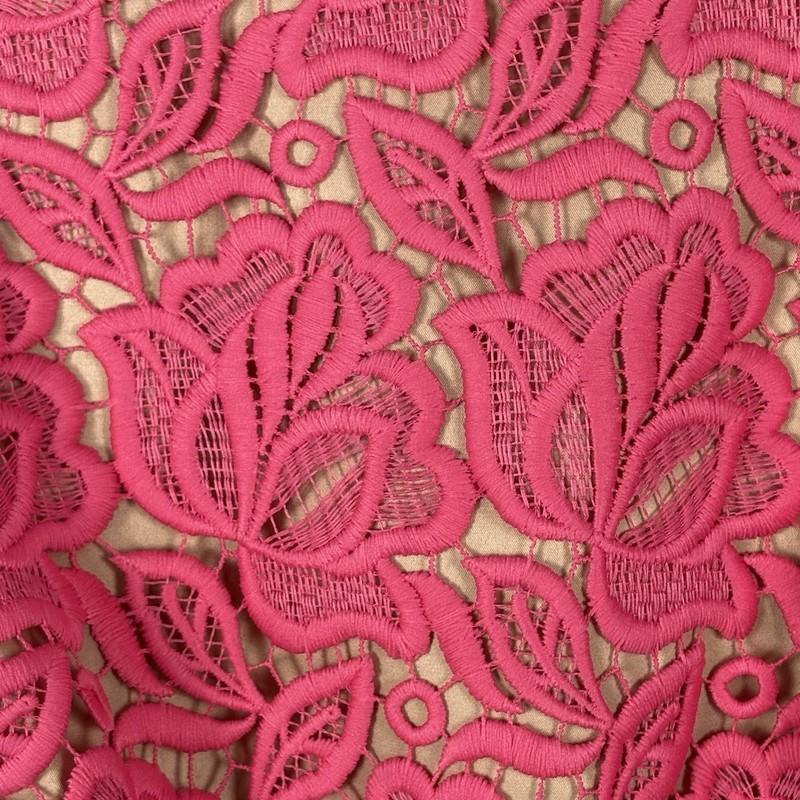 Eliza J Sheath Dress Lace Overlay 3/4 Sleeve Feminine Pink Size 8