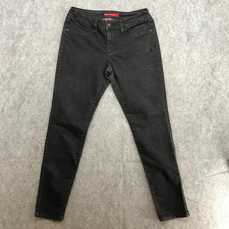 Elle Jeans Womens Size 10R Black Skinny Fit Regular Waist Stretch 5 Pocket Denim