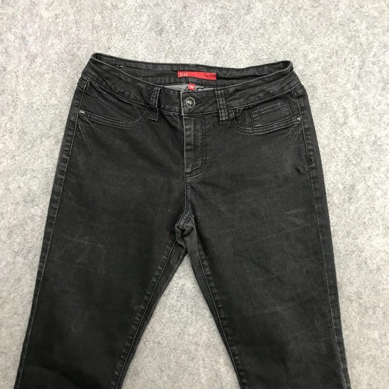 Elle Jeans Womens Size 10R Black Skinny Fit Regular Waist Stretch 5 Pocket Denim