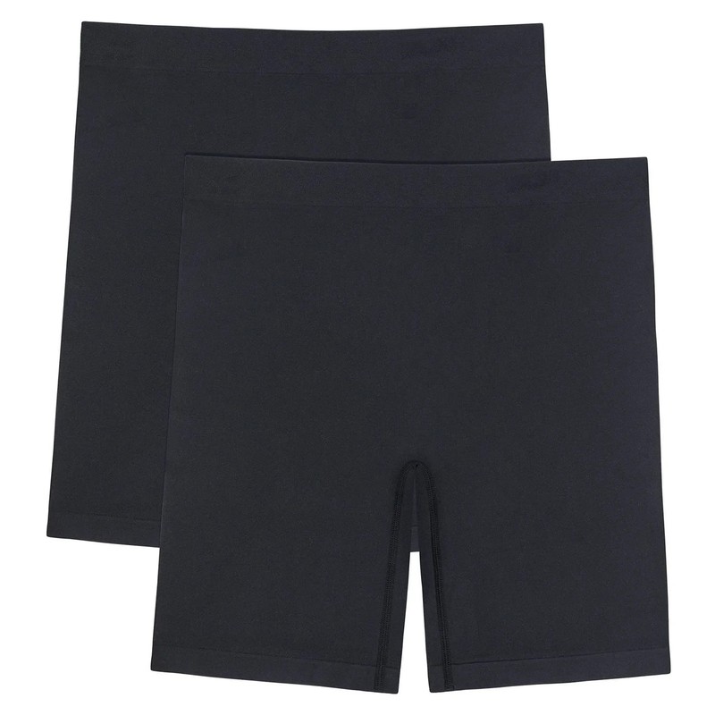 Ellen Tracy Women's 2-Pack Smoothing Short Size M Black