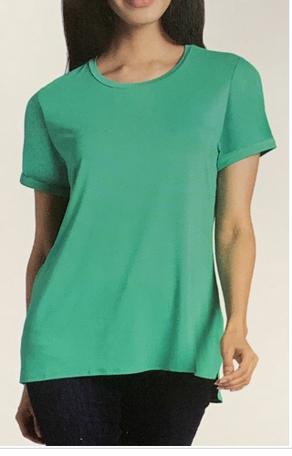 ELLEN TRACY WOMEN'S SOFT KNIT TUNIC TOP (EMERALD GREEN SMALL)NWT