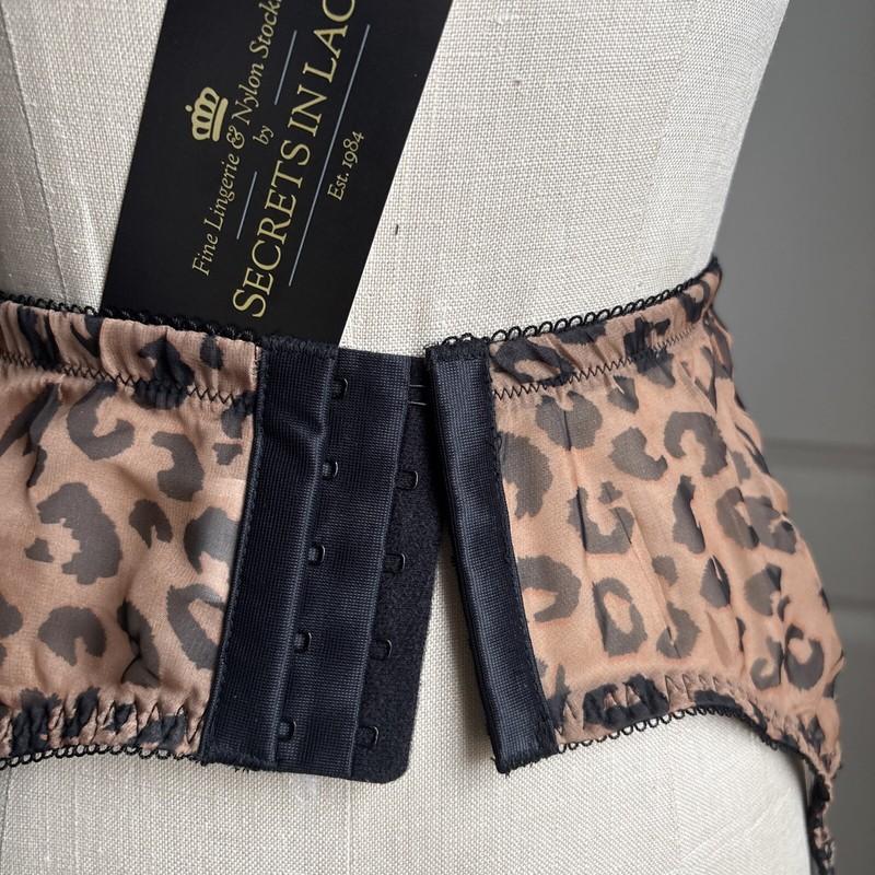 Empress Leopard Garter Belt With 6 Straps And Metal Garter Grips Secrets In Lace
