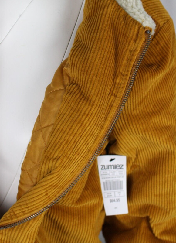 Empyre Women's Full Zip Corduroy Jacket Tatum Brown Sherpa Collar