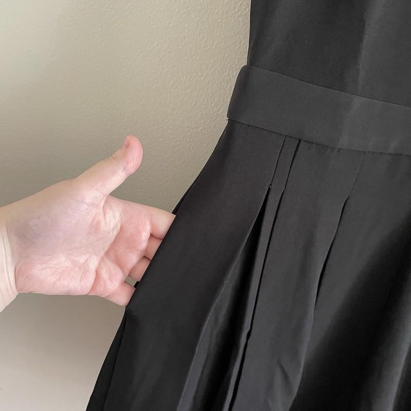 English Factory Women Size M Black Preppy Collared Sleeveless Pleated Romper NWT