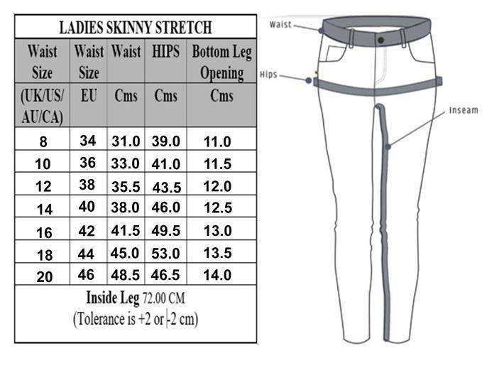 Enzo Womens Skinny Stretch Jeans Ladies Denim Slim Fit Pants UK Size 6-26