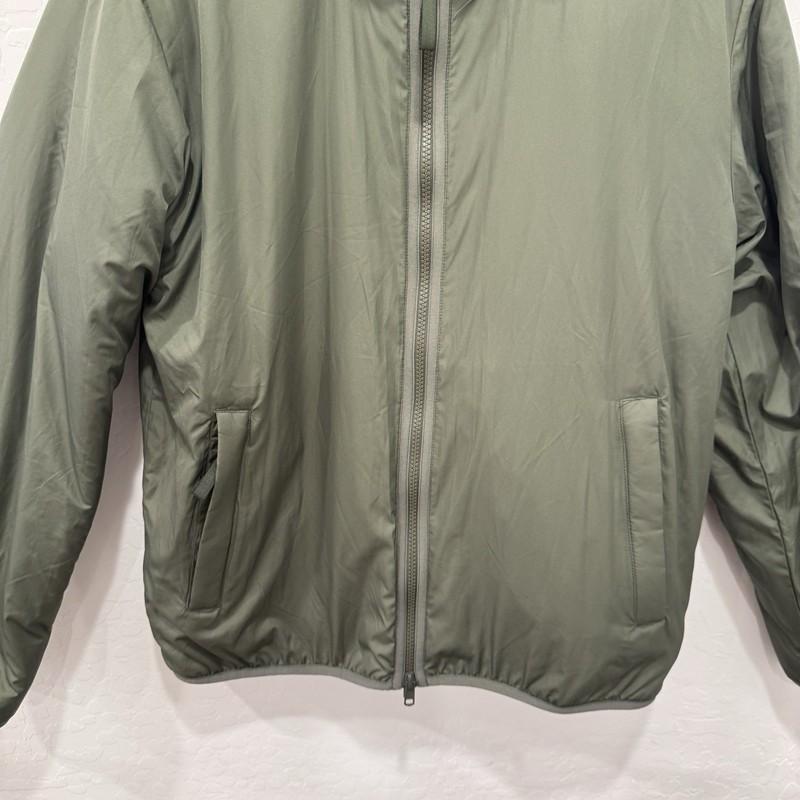 Everlane Renew Reversible Bomber Jacket Womens Small Green Fleece
