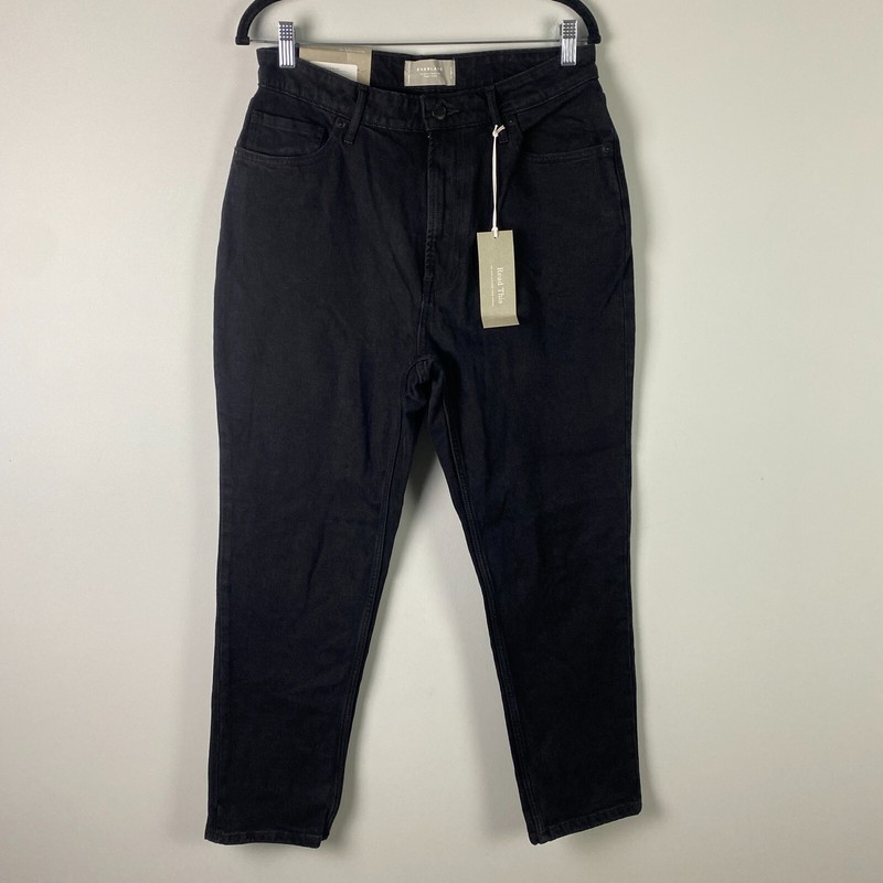 Everlane The Curvy Cheeky Straight Leg Jean Womens 31 Black High Rise Organic