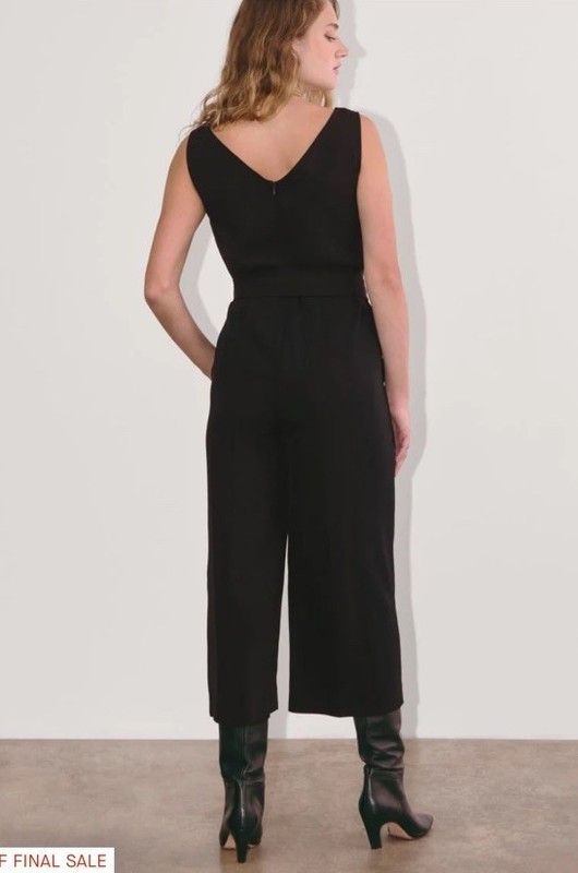 Everlane The Ultimate Jumpsuit Size 2 Black Japanese GoWeave No Belt