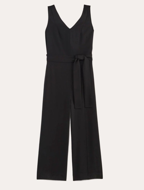 Everlane The Ultimate Jumpsuit Size 2 Black Japanese GoWeave No Belt