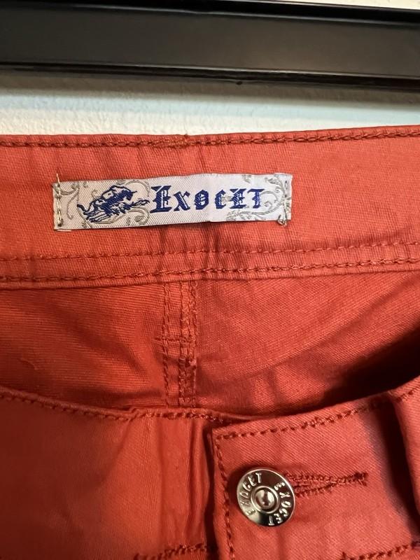 Exocet Jeans Womens Size 20- Rust Orange Denim Straight Leg