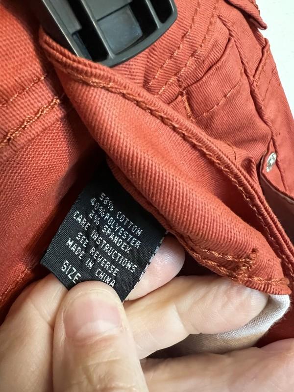 Exocet Jeans Womens Size 20- Rust Orange Denim Straight Leg
