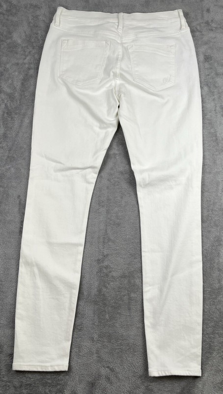 Express Jeans Women's White Denim Legging Mid Rise Pants Size 8R NWT